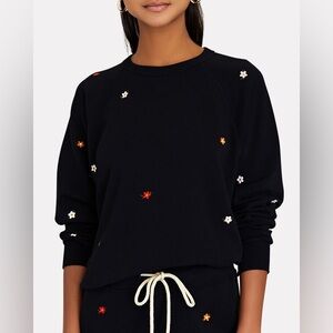 The Great. The College Floral Embroidery Sweatshirt